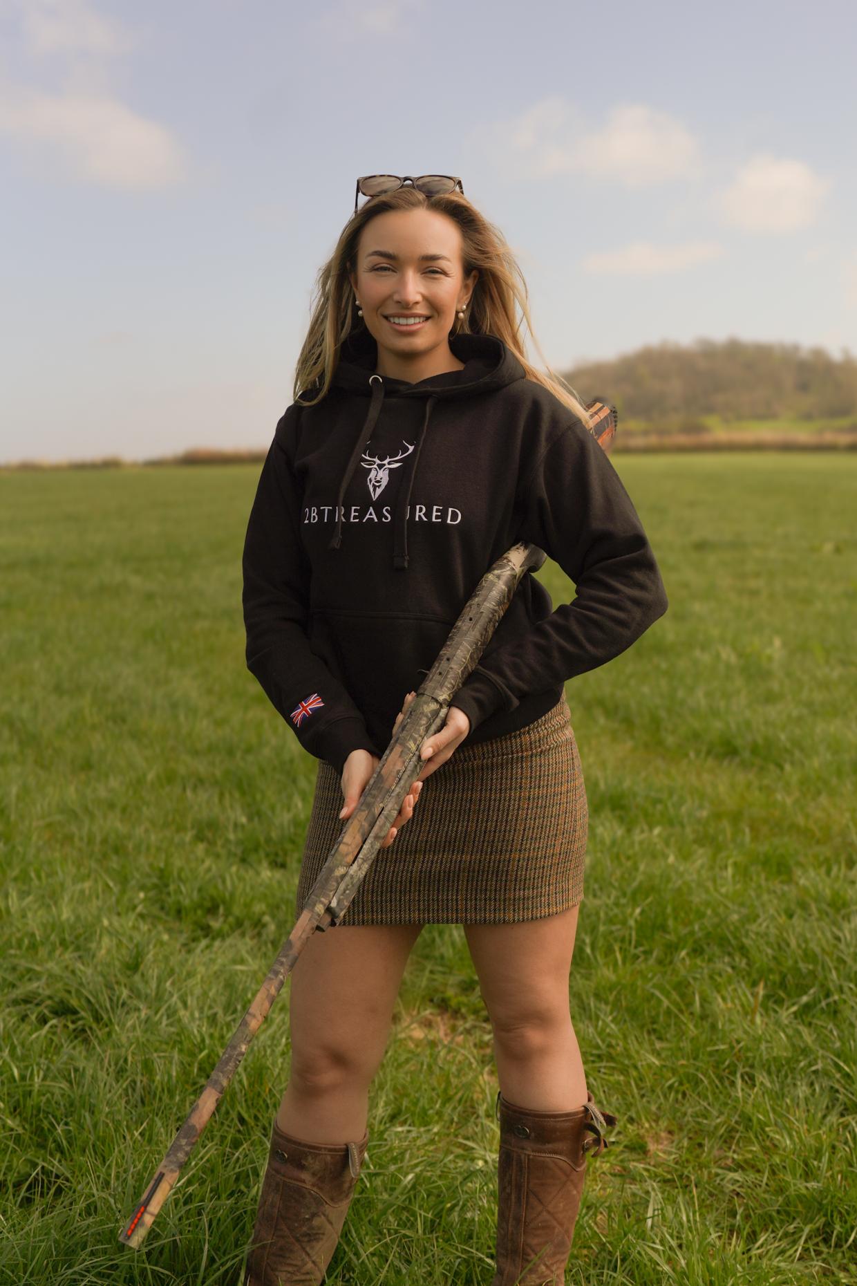 Embroidered Lomond Hoodie w British Flag