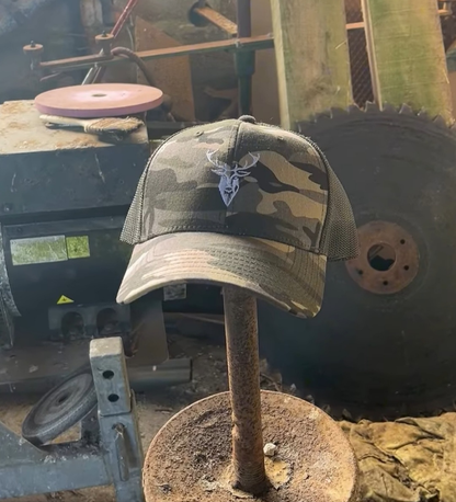 Embroidered Stag Camouflage Trucker Hat - 2BTreasuredUK