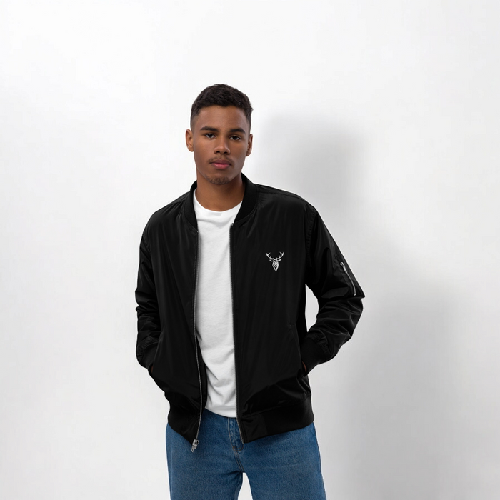 Embroidered Lightweight Bomber Jacket, (Front Branding)