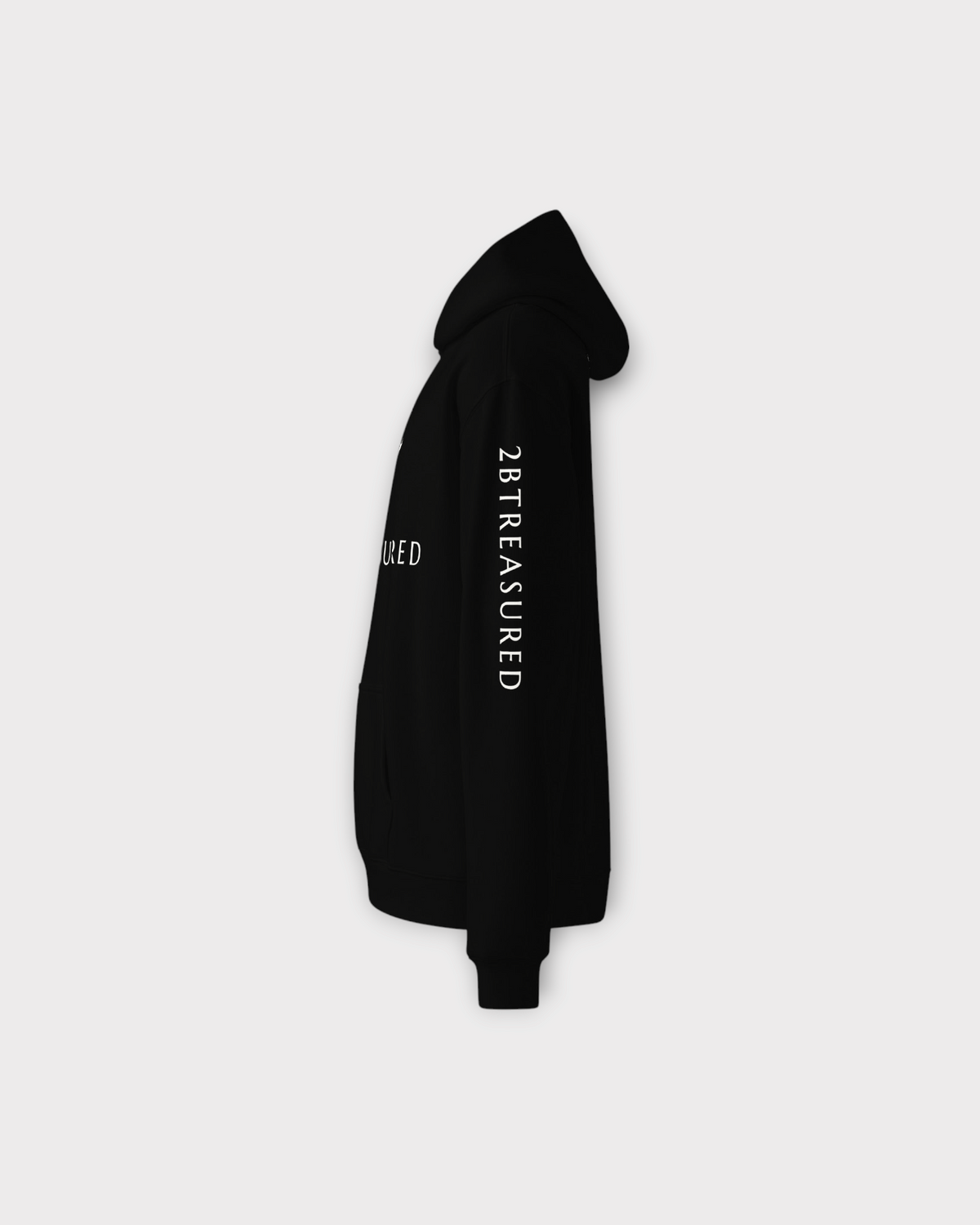 Oversized Cotton Hoodie, Black