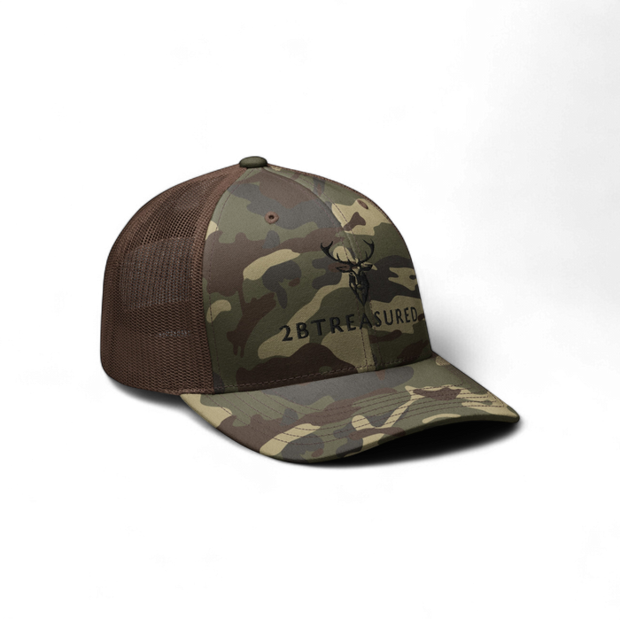 Embroidered BB Camouflage Trucker Hat