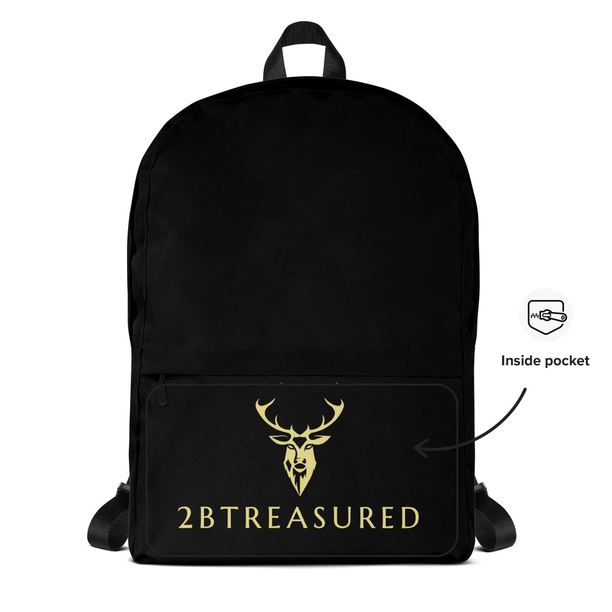 Black Medium Size Backpack