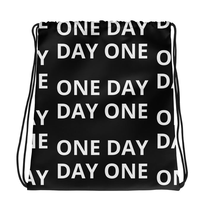 One Day, Day One Drawstring Bag