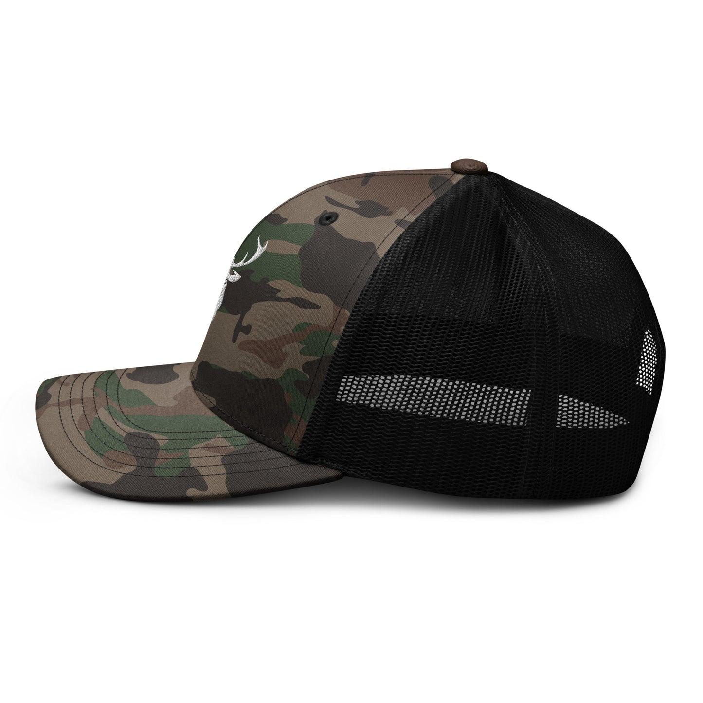 Embroidered Stag Camouflage Trucker Hat - 2BTreasuredUK