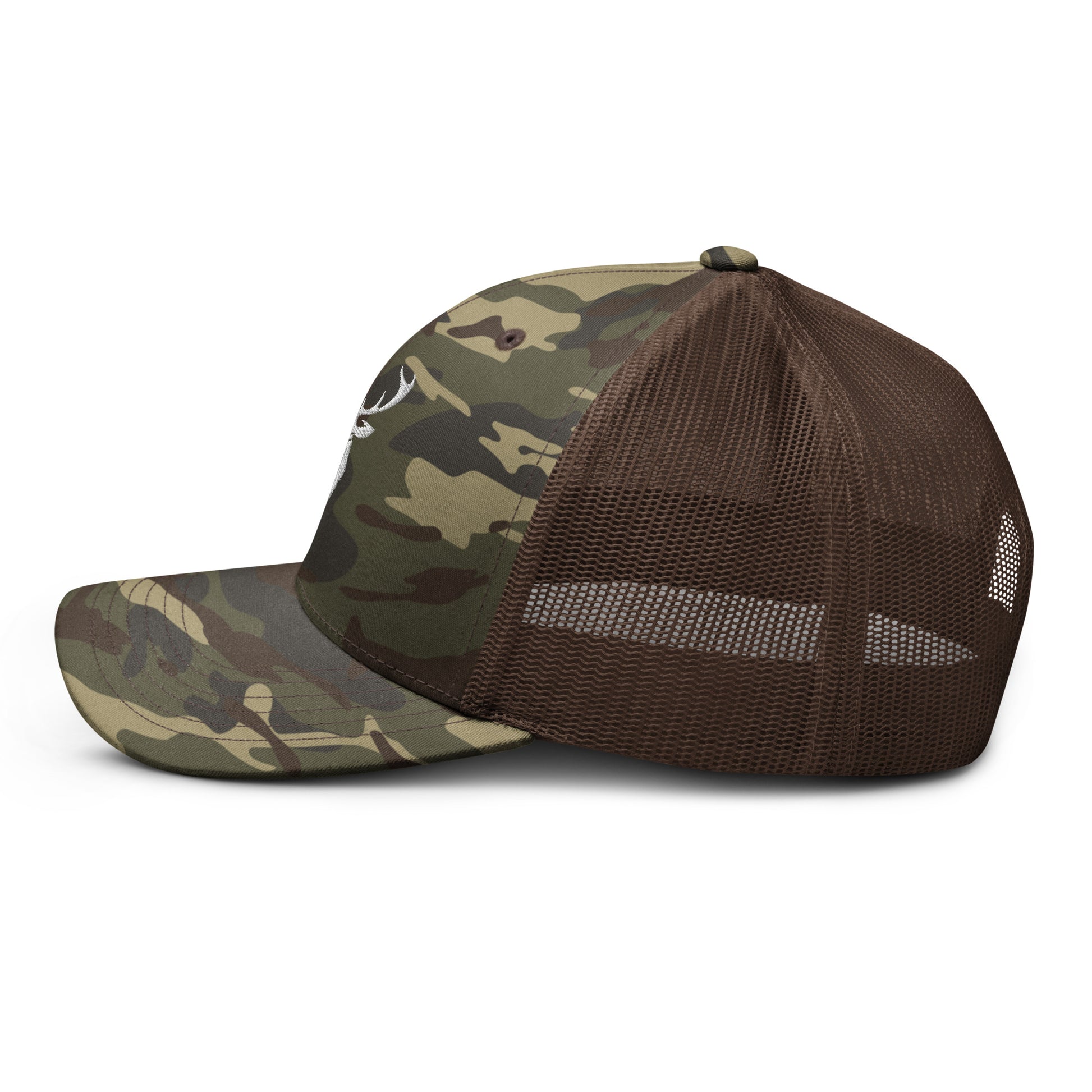 Embroidered Stag Camouflage Trucker Hat - 2BTreasuredUK