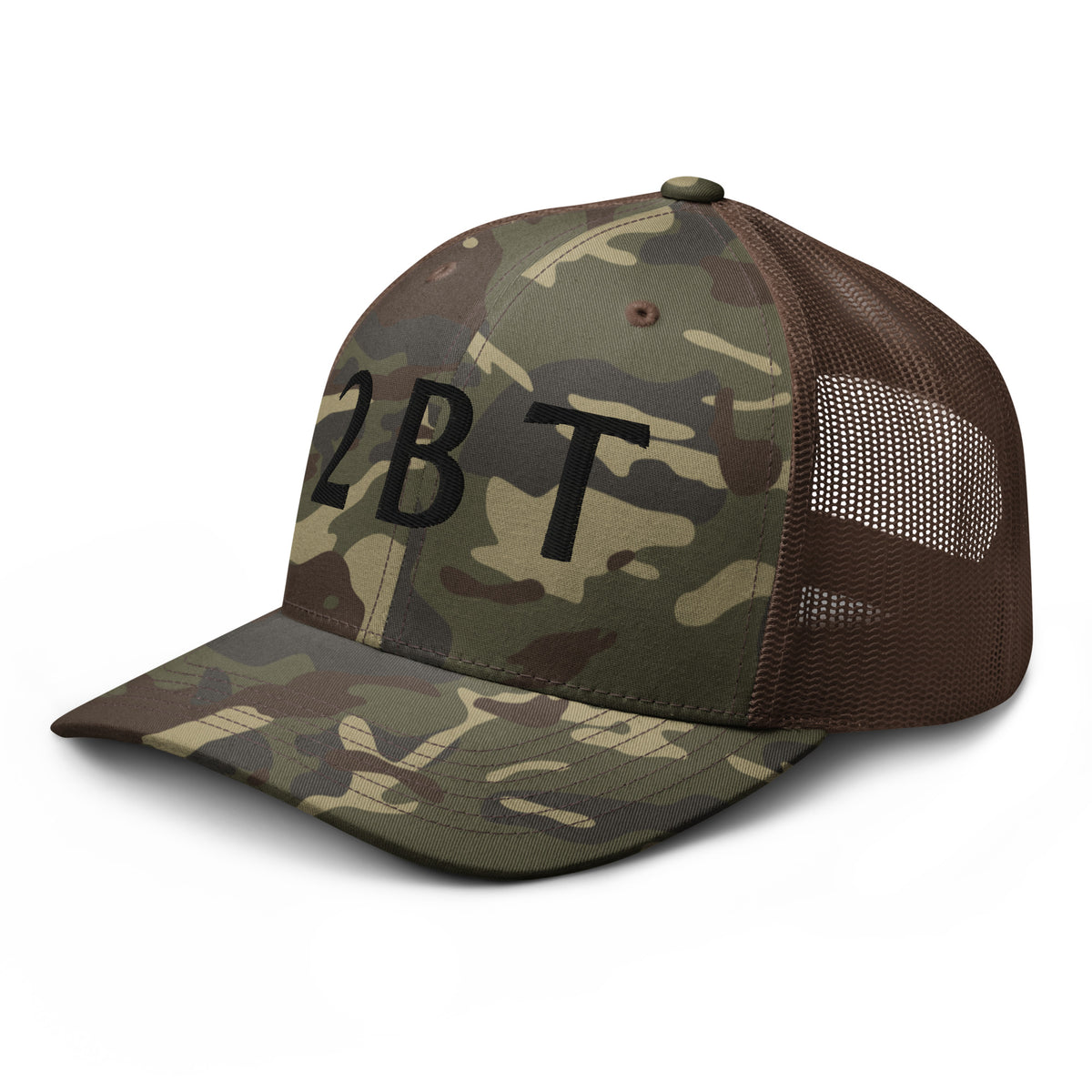 Embroidered Camouflage 2BT Trucker Hat