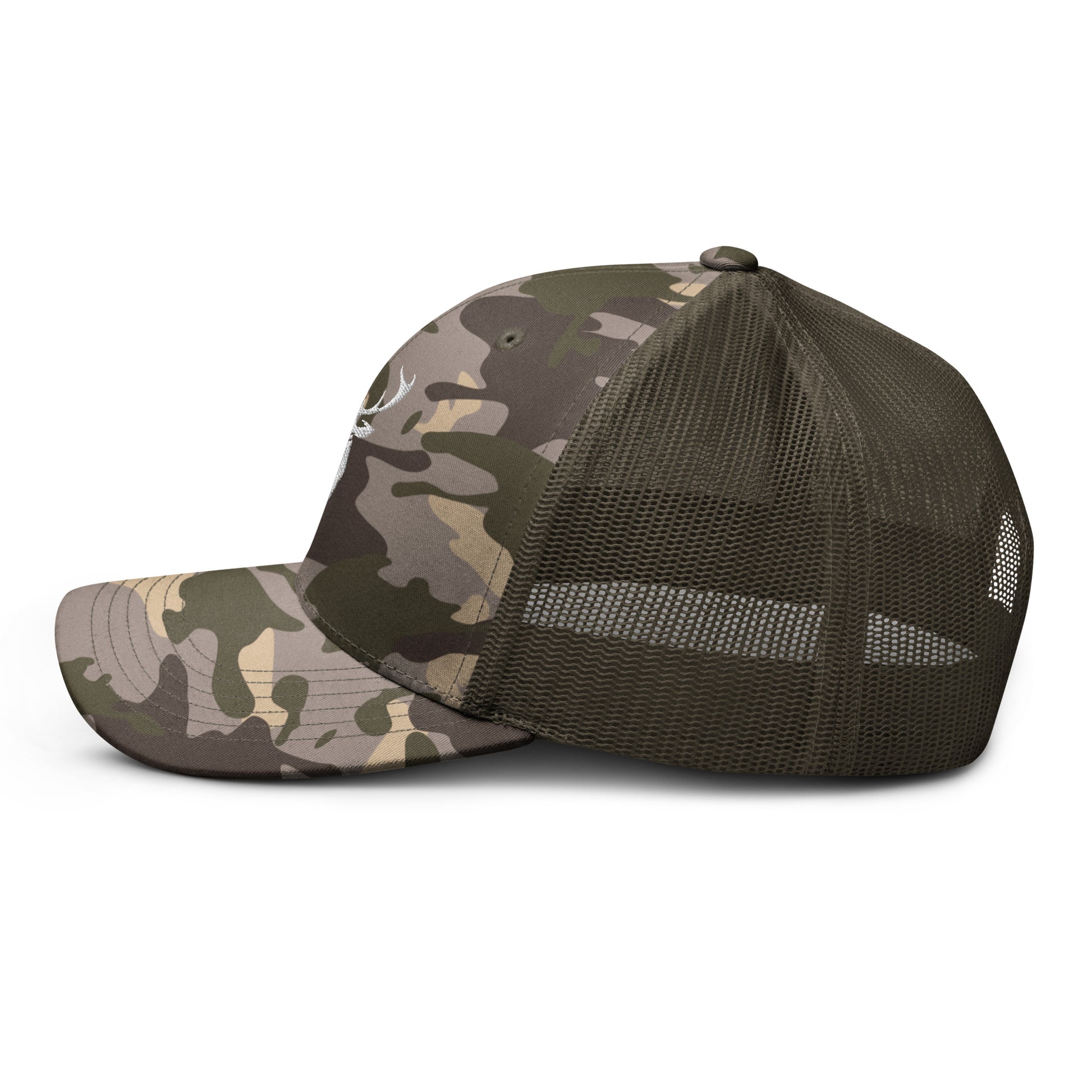Embroidered Stag Camouflage Trucker Hat - 2BTreasuredUK