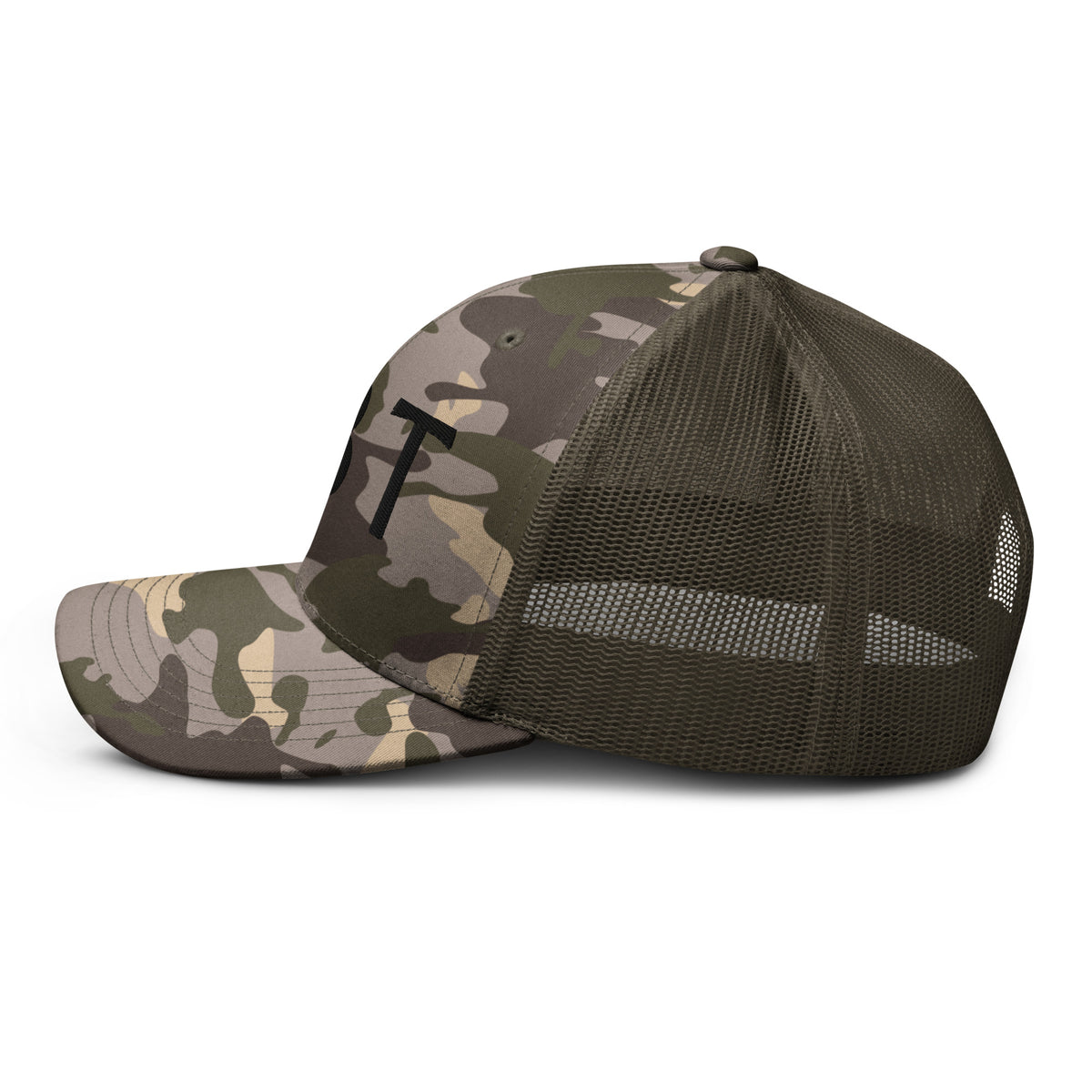 Embroidered Camouflage 2BT Trucker Hat