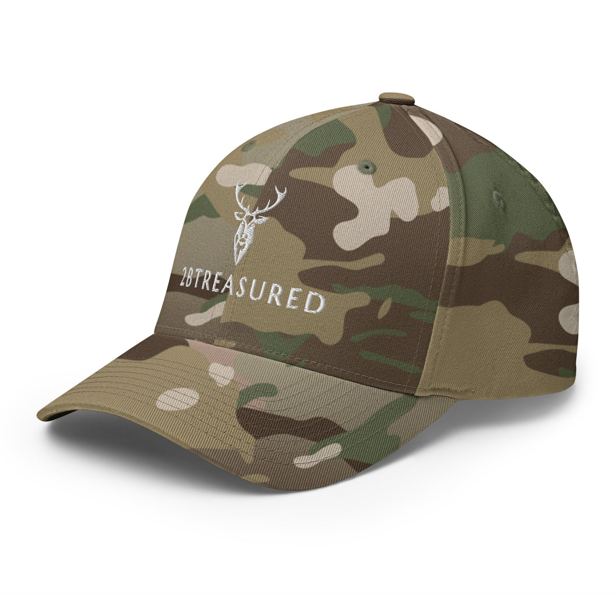 Embroidered Structured Cap, Lighter Camo