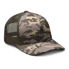 Embroidered BB Camouflage Trucker Hat camo olive front with mesh back