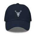 Embroidered Classic Hat in navy front view with stag logo