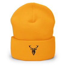 Embroidered Cuffed Beanie orange front view