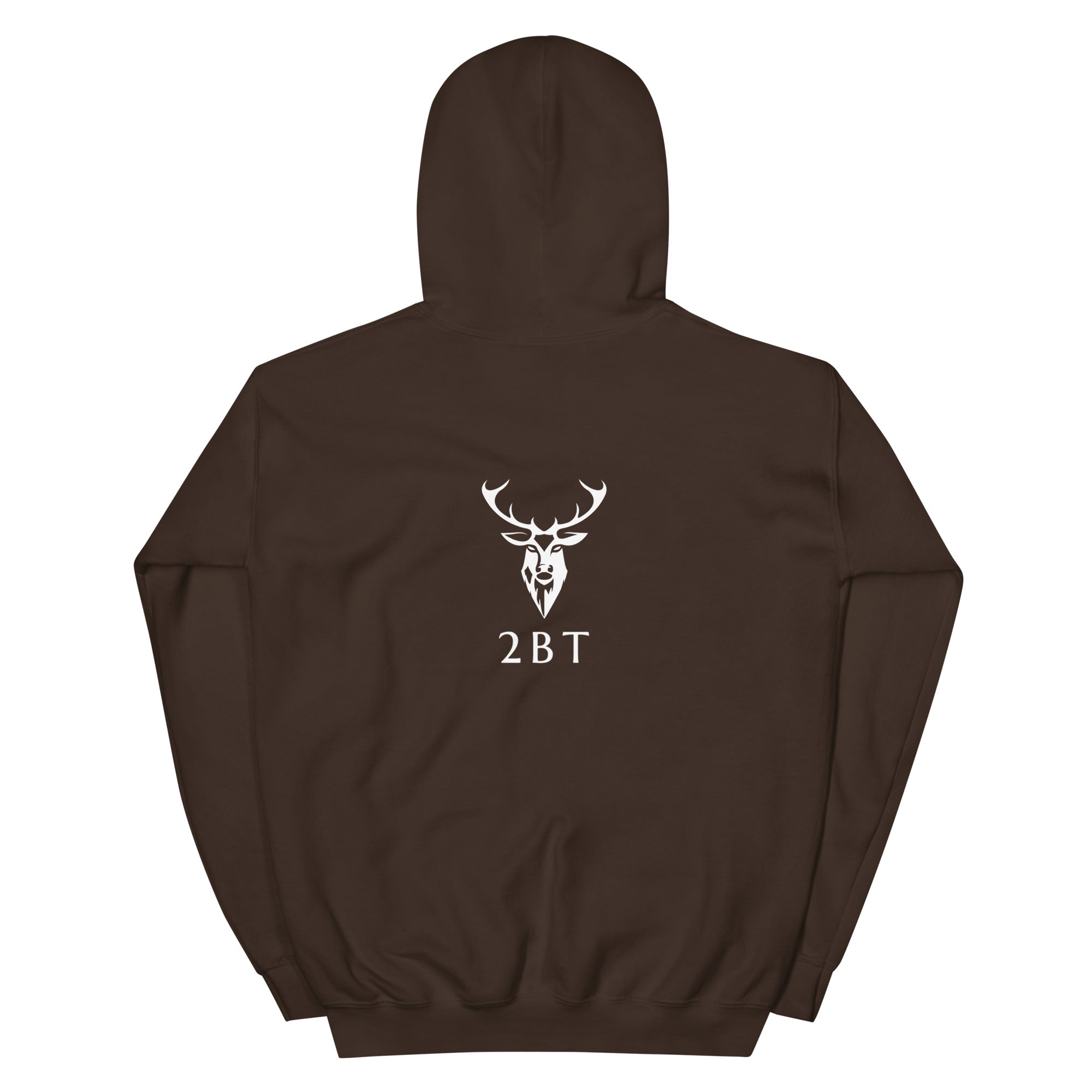Embroidered Glen Etive Hoodie back view colour is chocolate 