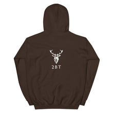 Embroidered Glen Etive Hoodie back view colour is chocolate 