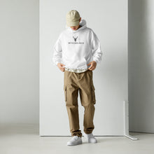 Embroidered Glen Etive Hoodie worn by model front standing view