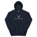 Embroidered Glen Etive Hoodie in navy front view of garment