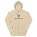 Embroidered Glen Etive Hoodie with British Flag front view sand colour 