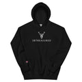 Embroidered Glen Etive Hoodie with British Flag in black front view