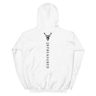 Embroidered Glen Etive Hoodie with British Flag view from back white colour 
