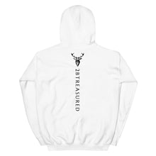 Embroidered Glen Etive Hoodie with British Flag view from back white colour 