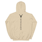 Embroidered Glen Etive Hoodie with British Flag back view sand colour
