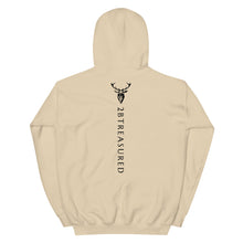 Embroidered Glen Etive Hoodie with British Flag back view sand colour