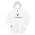 Embroidered Glen Etive Hoodie with British Flag front view white colour