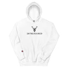Embroidered Glen Etive Hoodie with British Flag front view white colour