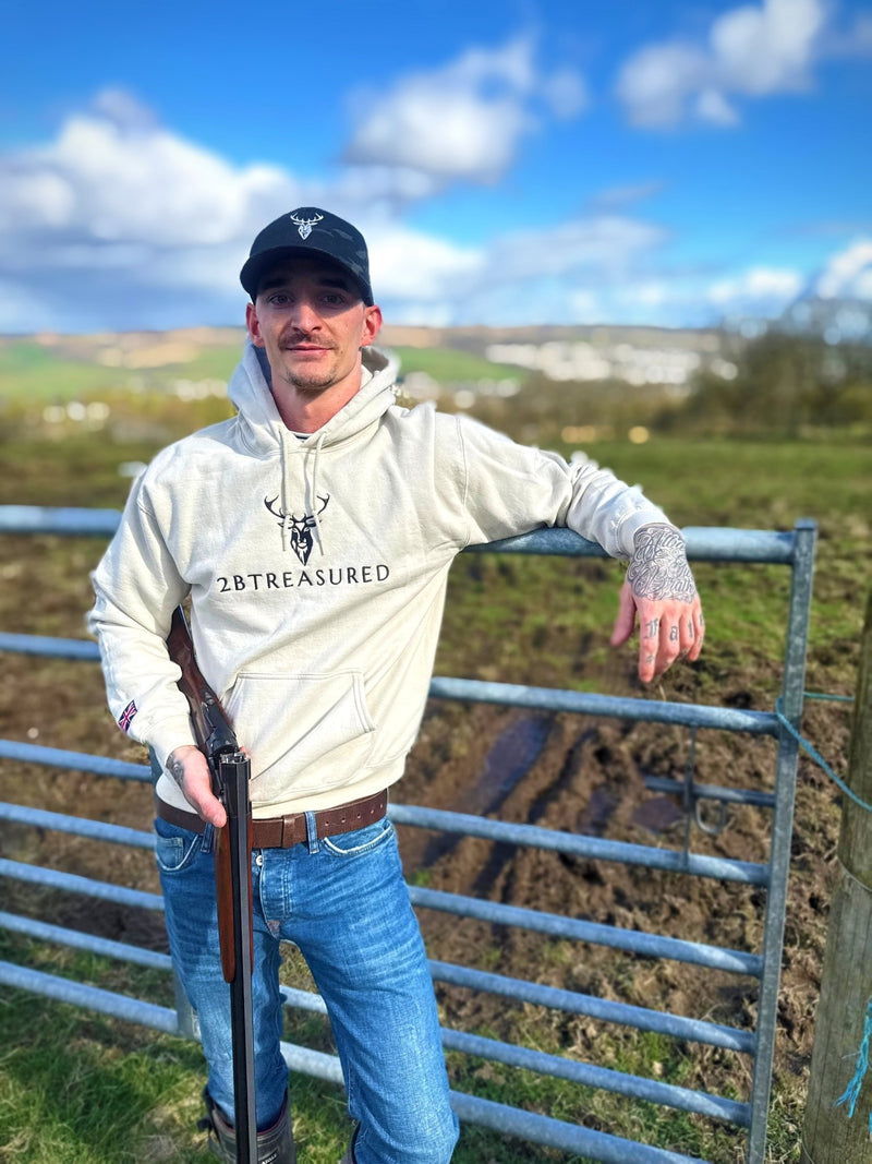 Embroidered Glen Etive Hoodie w British Flag