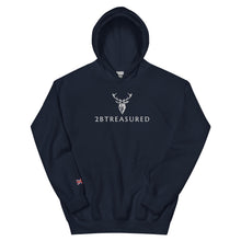 Embroidered Glen Etive Hoodie w British Flag in Navy front view with embroidery 