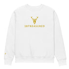 Embroidered Harris GB Sweatshirt white with gold branding view of the front