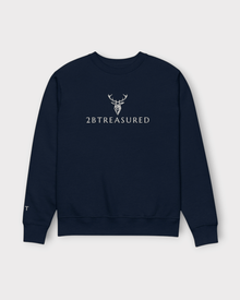 Embroidered Harris Sweatshirt in navy colour front view of embroidered branding