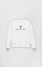 Embroidered Harris Sweatshirt in white front view