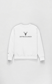 Embroidered Harris Sweatshirt in white front view