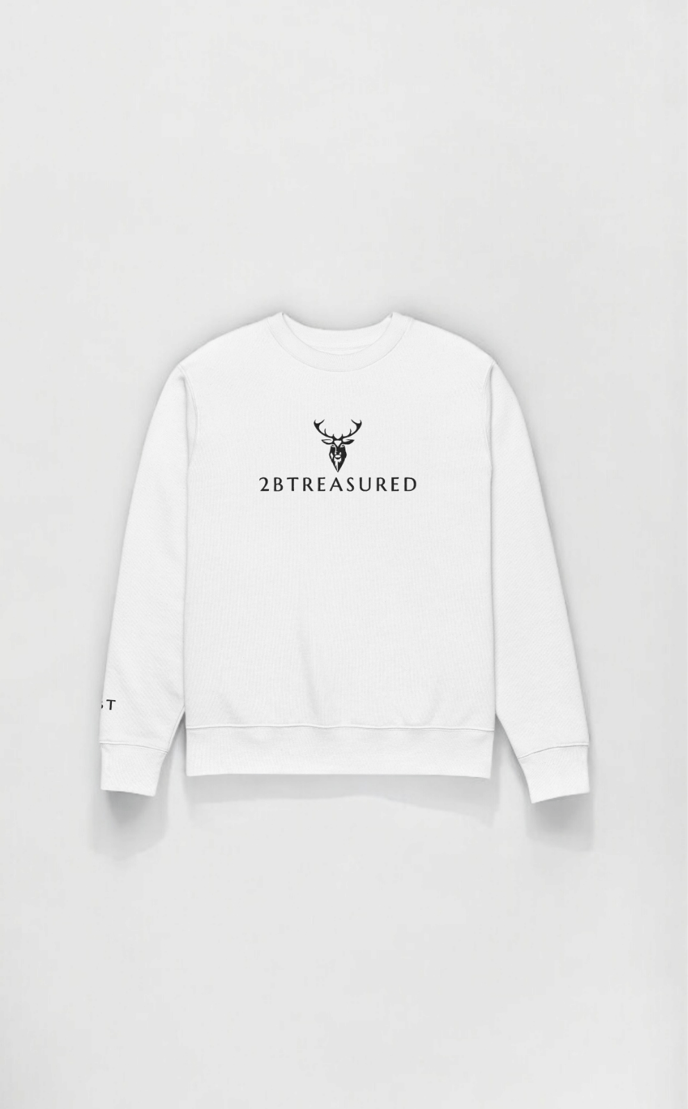 Embroidered Harris Sweatshirt in white front view