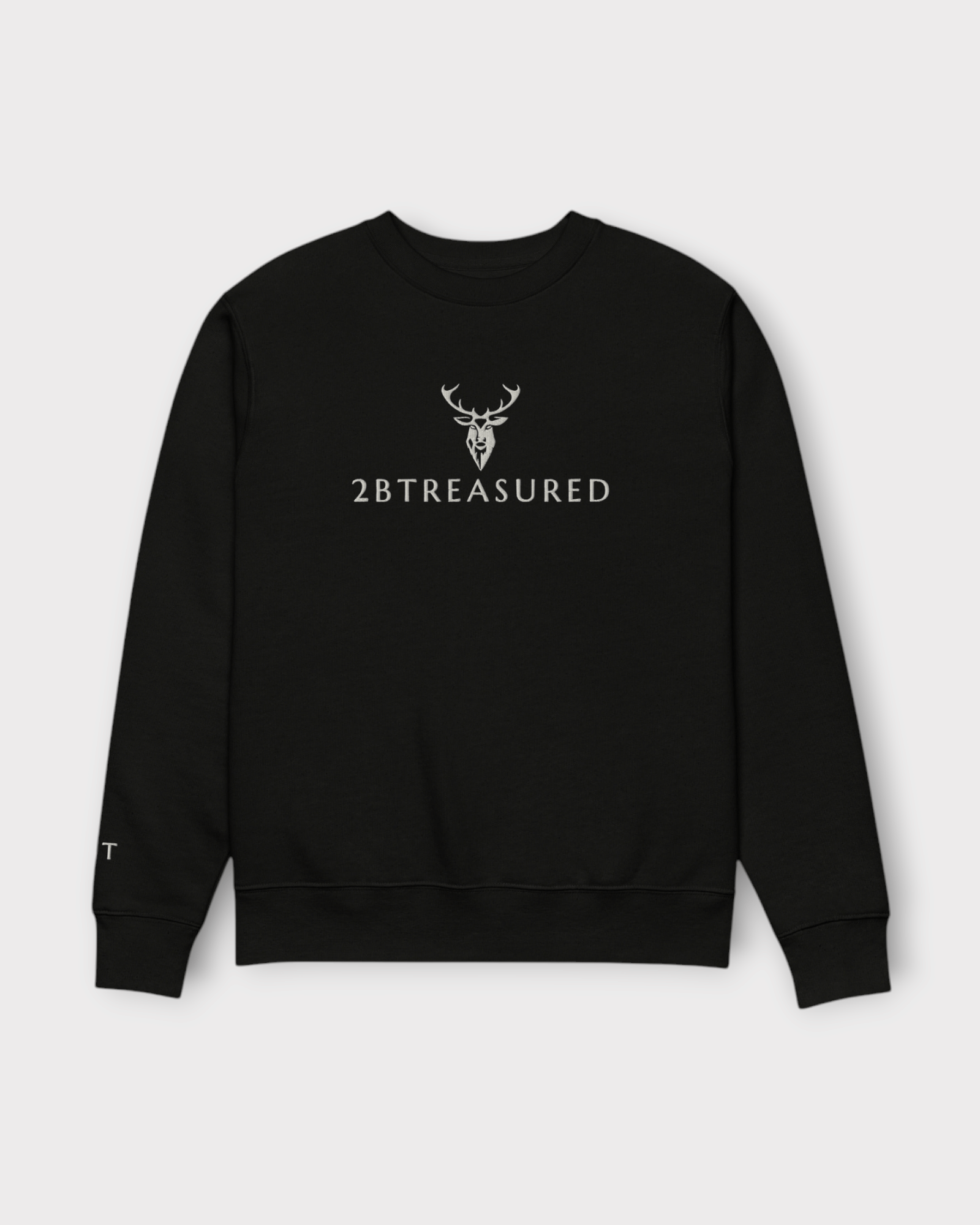 Embroidered Harris Sweatshirt in black front view