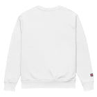 Embroidered Harris Sweatshirt with British Flag back view white colour