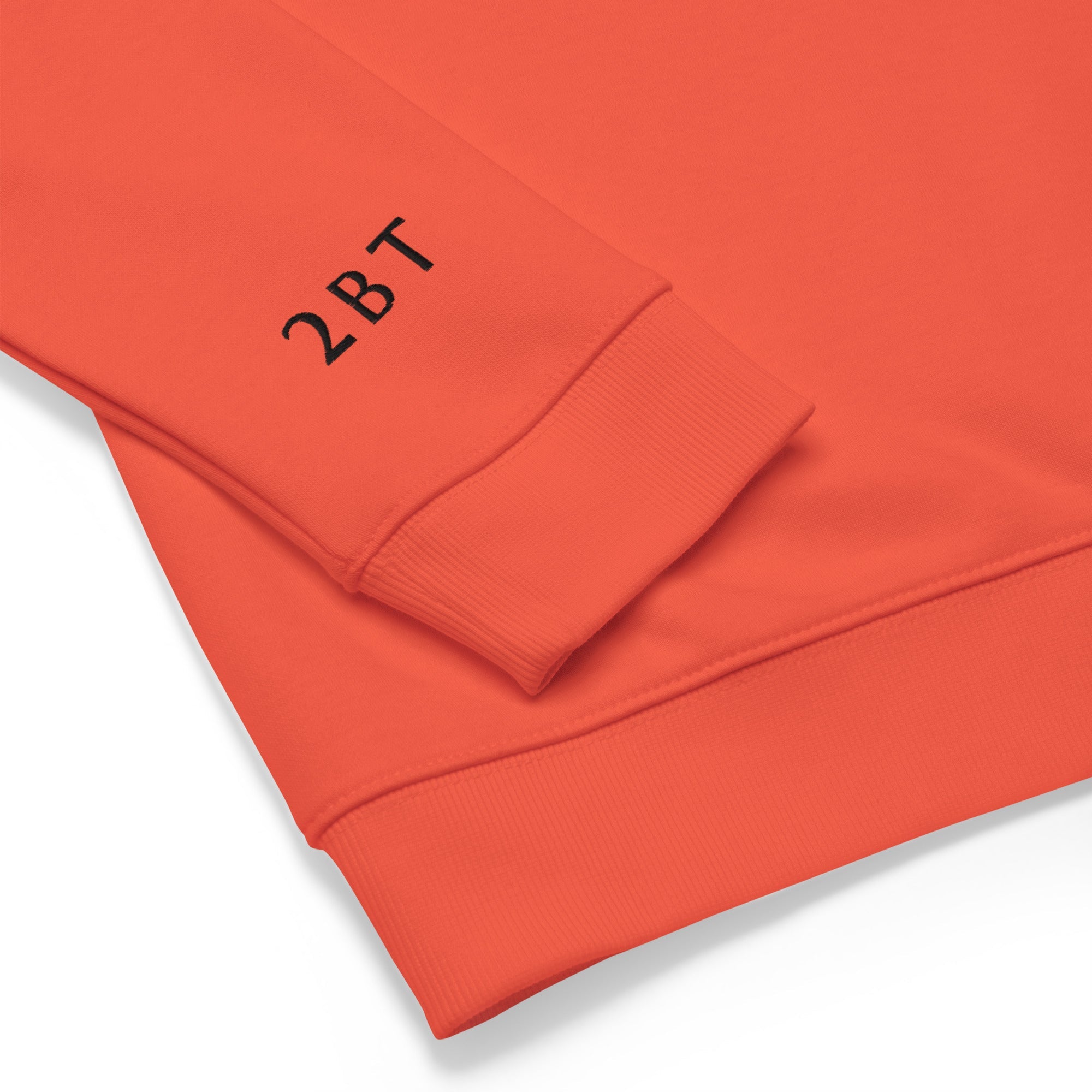 Orange Embroidered Langdale Sweatshirt sleeve zoomed in