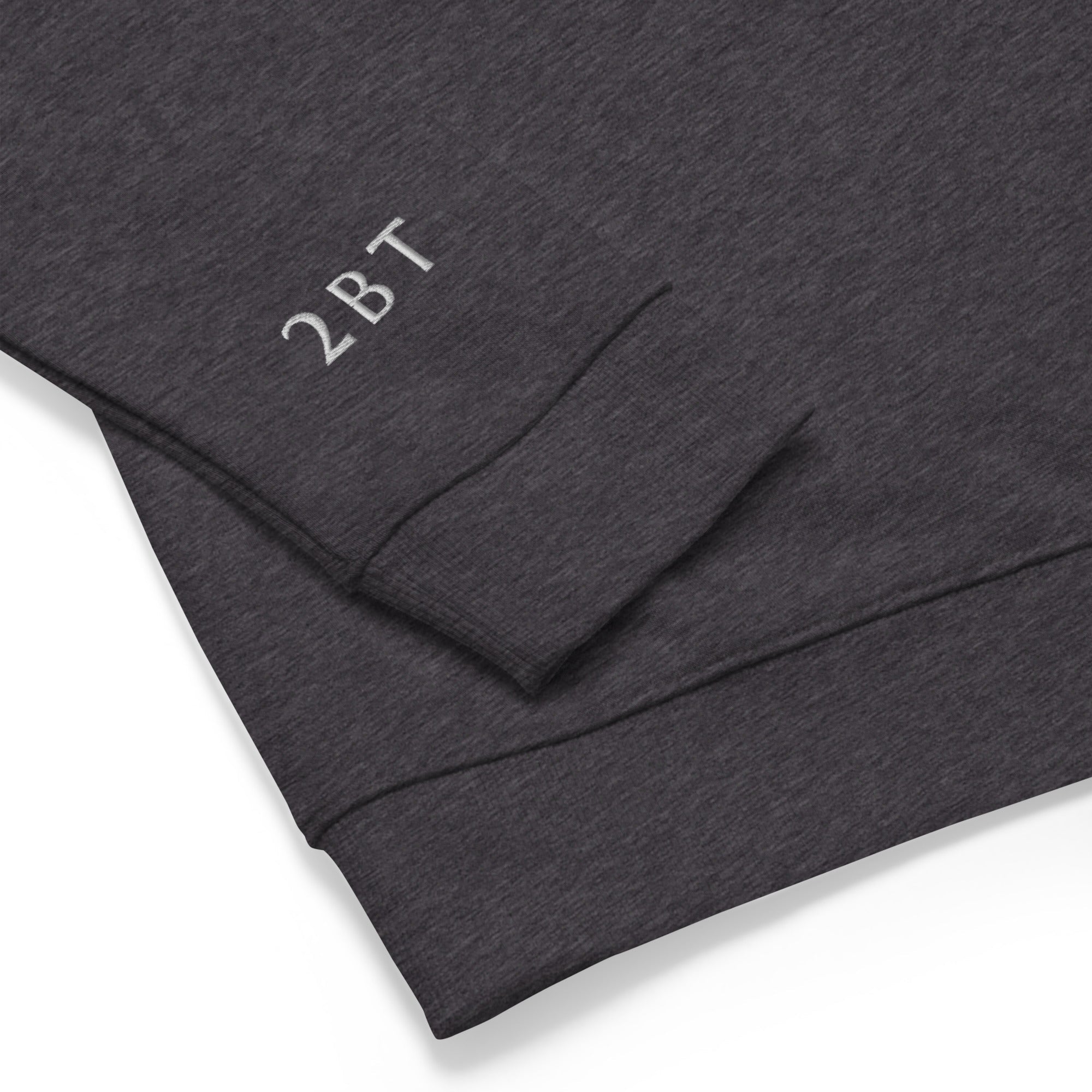 Sleeve detail on the Embroidered Langdale Sweatshirt grey colour 