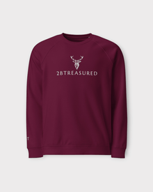 Embroidered Langdale Sweatshirt in Burgundy front view