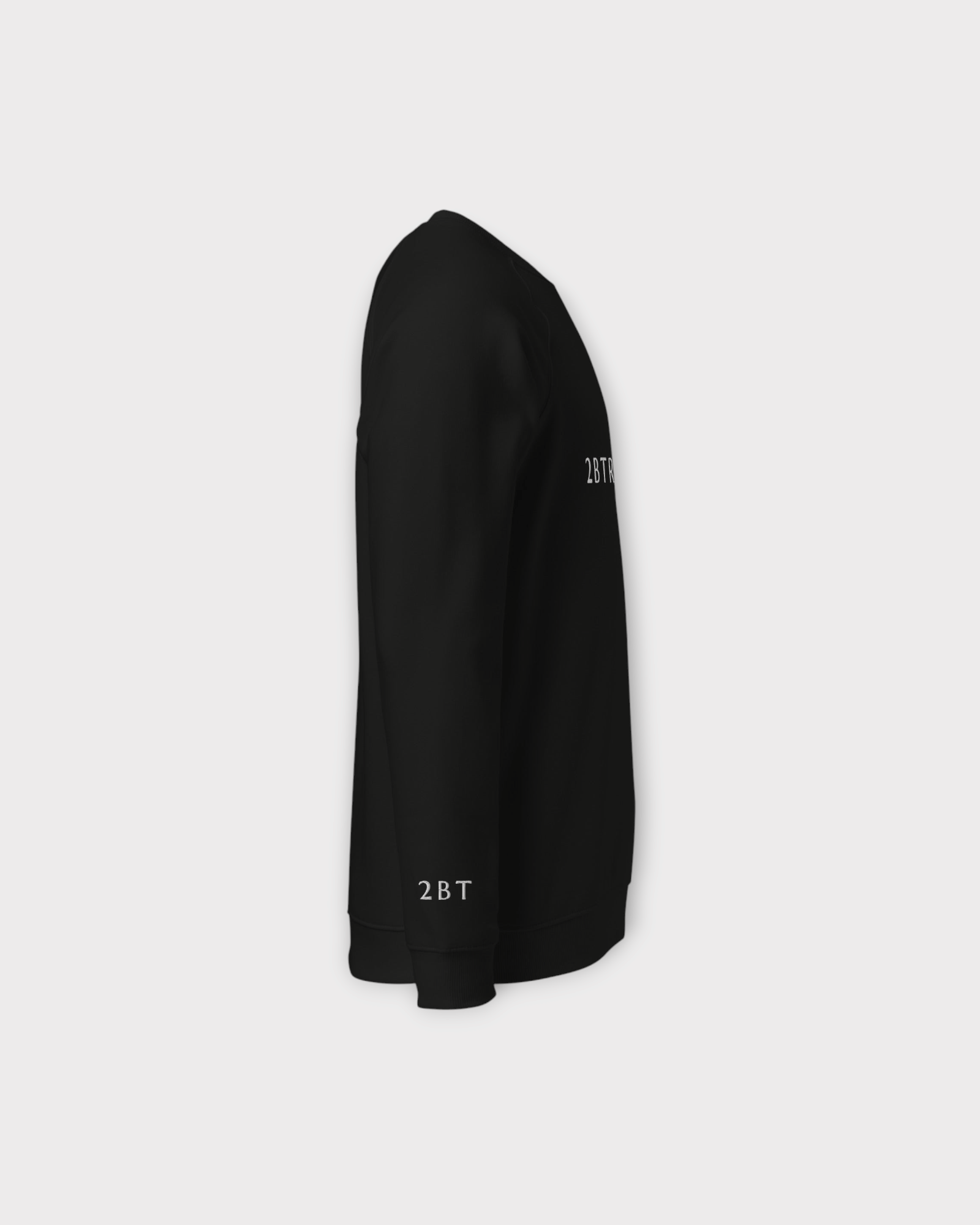 Embroidered Langdale Sweatshirt side view black