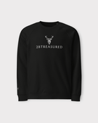Front view of the Embroidered Langdale Sweatshirt black