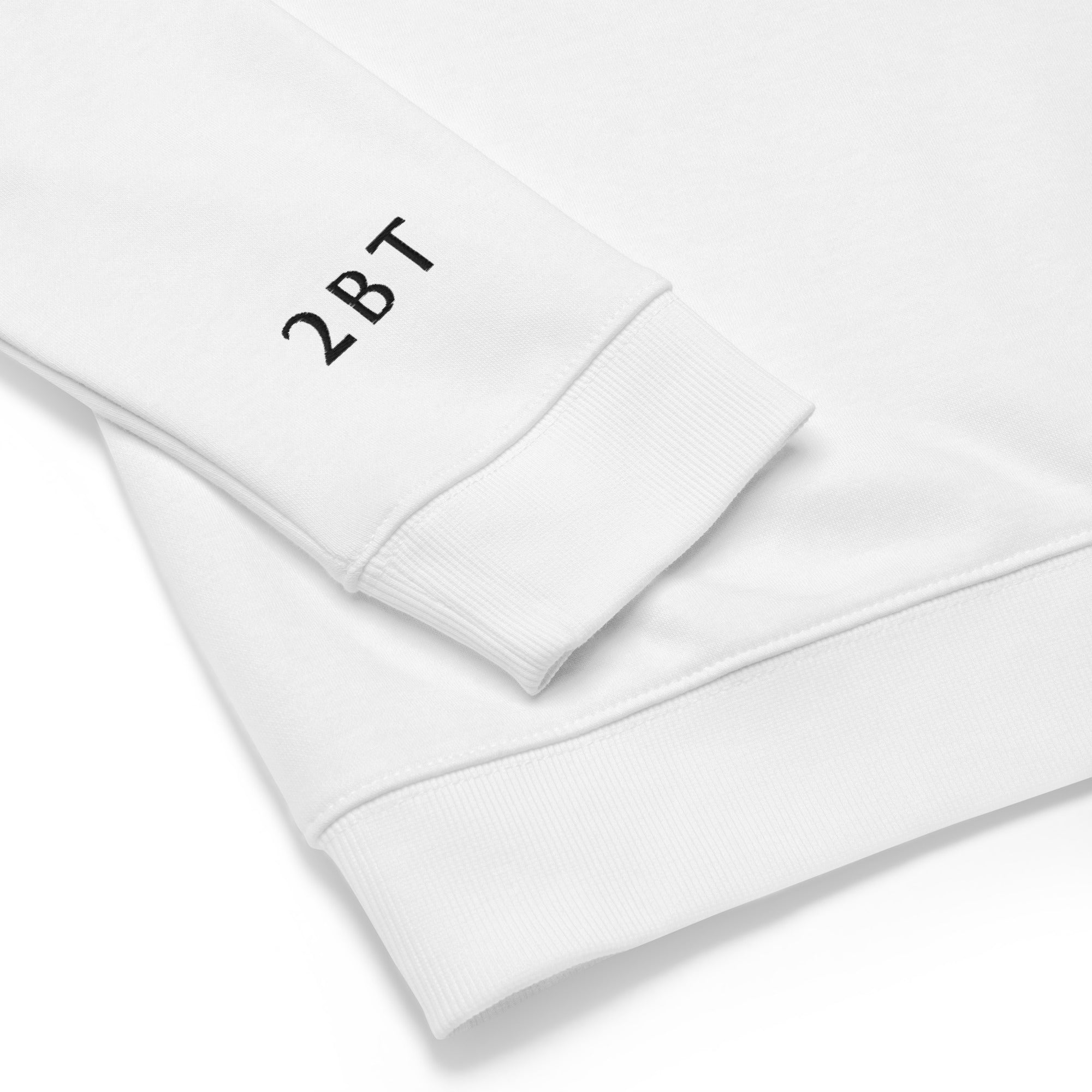 White Embroidered Langdale Sweatshirt sleeve closeup