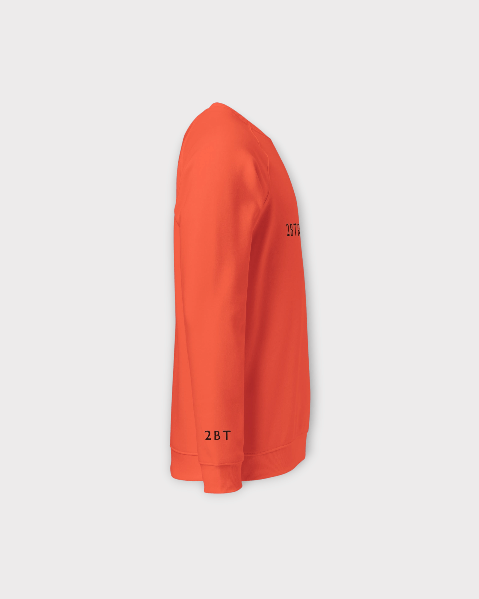 Embroidered Langdale Sweatshirt side view orange colour