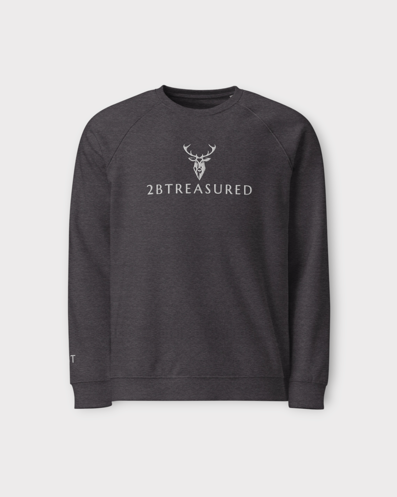 Grey Embroidered Langdale Sweatshirt view of the front