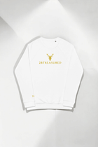 Embroidered Langdale Sweatshirt GB in white from clothing brand 2BTreasured front view