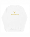 Embroidered Langdale Sweatshirt GB in white with gold embroidered branding