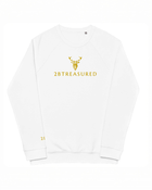 Embroidered Langdale Sweatshirt GB in white with gold embroidered branding