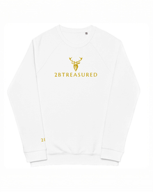 Embroidered Langdale Sweatshirt GB in white with gold embroidered branding