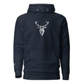 Embroidered Lomond Hoodie in navy colour with center logo front view